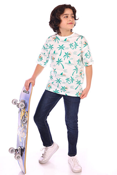 Toontoy Tricou cu mânecă scurtă cu imprimeu pentru băiat