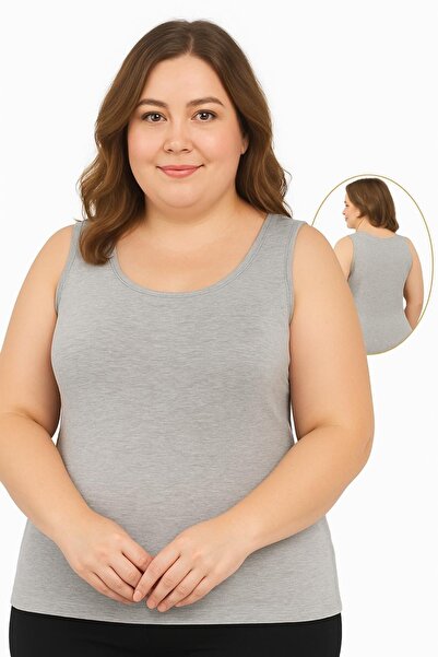 MİSSEMMA Women's Plus Size Gray Tank Top