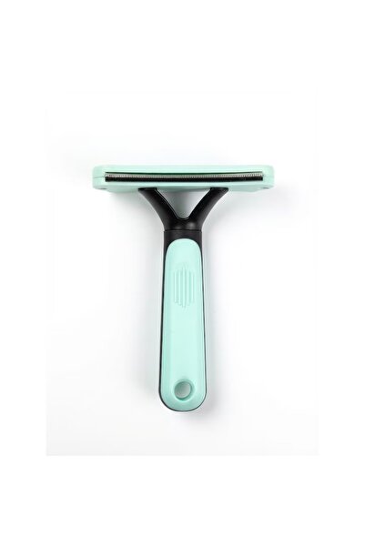 FOXMAG24 Animal grooming brush, Nunbell, L, with self-cleaning button, green