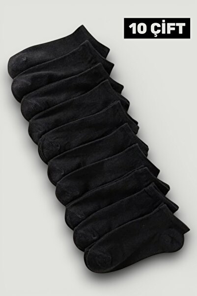 Esinti 10 Pairs of Cotton Short Booties Socks – Men's & Women's Ankle Length ...