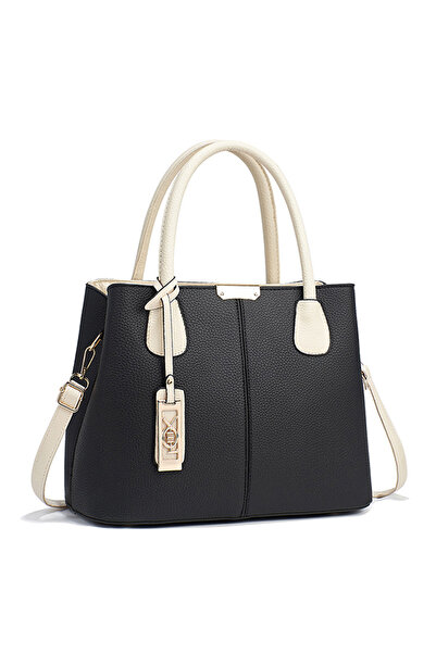 OEM Γυναικεία Τσάντα με μενταγιόν, αφαιρούμενο λουράκι ώμου, 7 θήκες, - Δερμά...