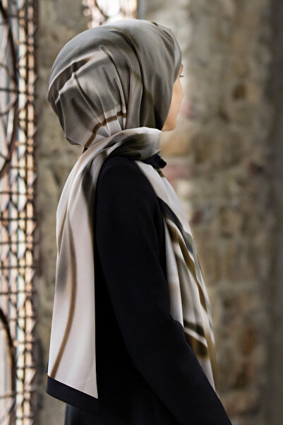 Vissona LÜKS MEDİNE İPEĞİ DALGA DESENLİ KREM - BEJ RENKLİ 75X195 KIRIŞMAZ EŞA...