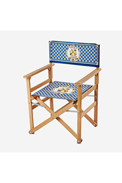CHIARA ALESSI Capri Mavi Ahşap Bahçe Sandalyesi 87X54x48 Cm