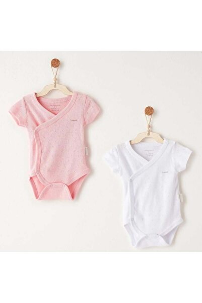 andywawa Andy Wawa Zıbın Body 2li Jacquard Basic Koyu Pembe - Beyaz