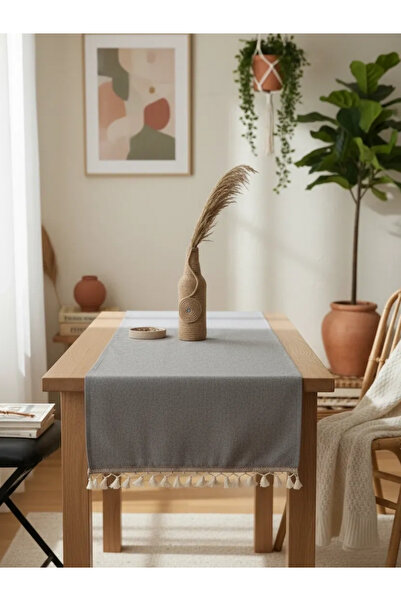 NDC HOME Alergă cu pompon în dungi gri antracit 150 X 45