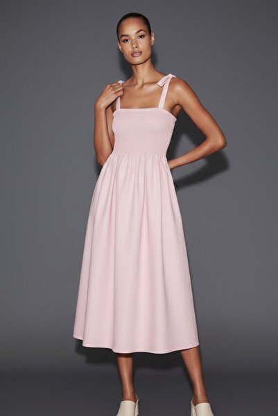 HAKKE Gipe Detaylı Askılı ELBİSE