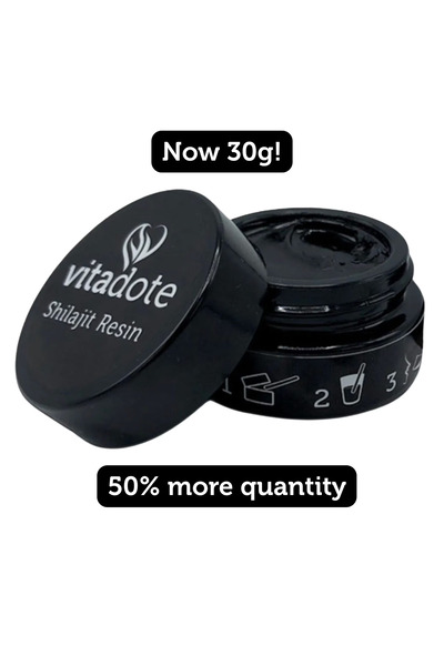 Vitadote Rășină Shilajit Pură 100% – Originală Din Munții Altai – – 20g – Ene...