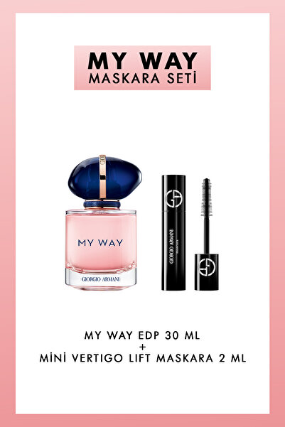 Giorgio Armani My Way EDP 30 ml & Mini Vertigo Lift Maskara Kadın Parfüm Seti...