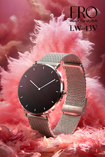 FRO Lw-43v Ultra Ince Şık Akıllı Saat, Sağlık Takibi, Uzun Şarj Süresi