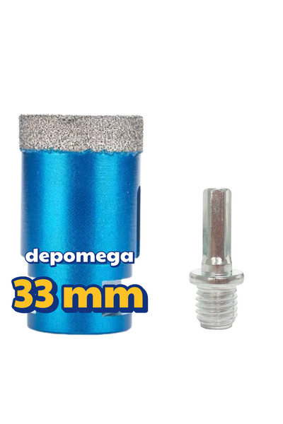 DepoMega 33 Mm Granit Mermer Seramik Delme Panç Spiral Ve Matkap Için Aparatl...