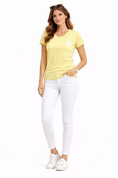 U.S. Polo Assn. Bisiklet Yaka Baskılı Tshirt