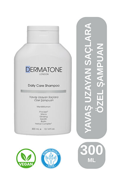 DERMATONE Daily Care Shampoo For Slow Growing Hair | Yavaş Uzayan Saçlara Öze...