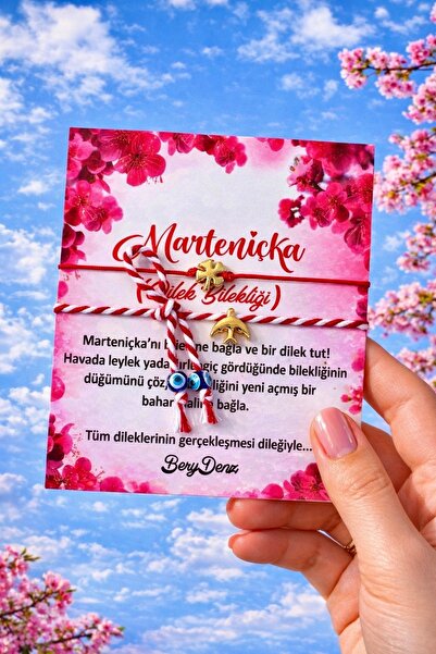 BeryDenz Yonca Kırlangıç ve Nazar Boncuklu Marteniçka Şans Bileklik Seti