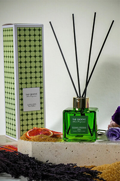 THE GROOVE Floral Mandarin 100 ml Kare Çubuklu Oda Kokusu Parfümü Şeffaf Élég...