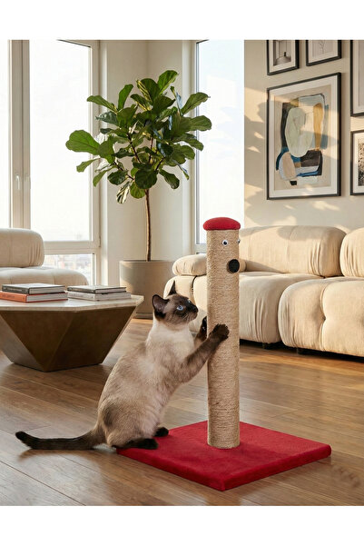 BRT Pet لوح خدش للقطط باللون الأحمر - 42 سم