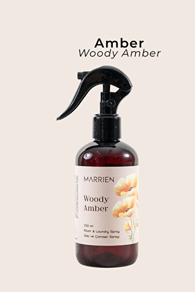 Marrien Woody Amber Oda Ve Çamaşır Spreyi 250 ml- Kalıcı ve Dekoratif Odunsu ...