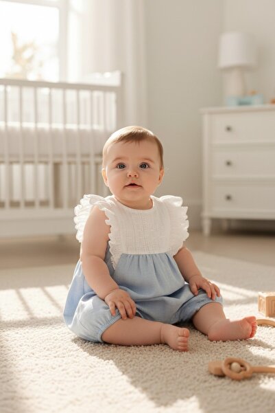 Butik Kız Bebek Brodeli Tulum