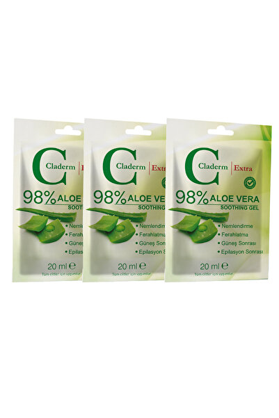 Claderm 3-Pack Aloe Vera Soothing Gel Advantage Pack 20ml