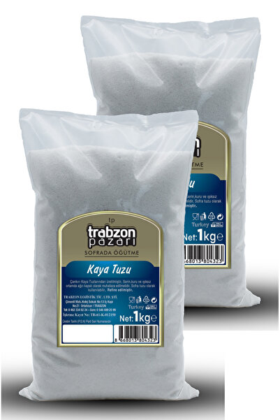 TRABZON PAZARI Rafineli, Iyotsuz Öğütülmüş Kaya Tuzu 2x1 Kg