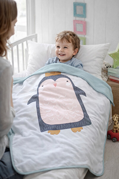 Miespiga Penguen Elyaflı Bebek Battaniyesi 75x100