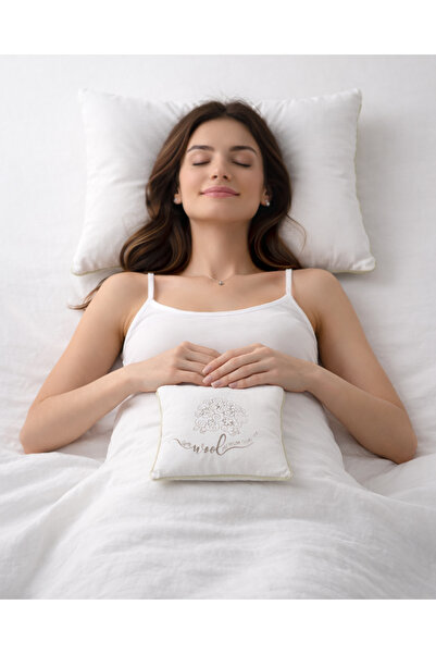 Woolly Well 100% Natural Merino Sheep Wool Filled Pillow with Cherry Seeds - ...