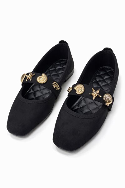 Moda Frato STELLA Deniz Kabuğu Kemerli Babet Günlük Kadın Ayakkabı Mary Jane ...