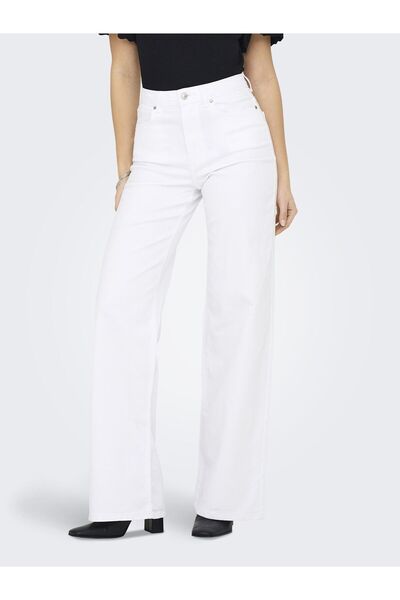 ONLY Jeans mit weitem Bein ONLMADISON Hohe Taille Weiter Beinschnitt Jeans