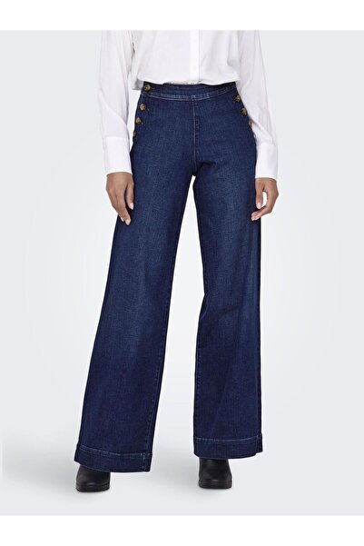 ONLY Jeans mit weitem Bein ONLMADISON Hohe Taille Weiter Beinschnitt Jeans