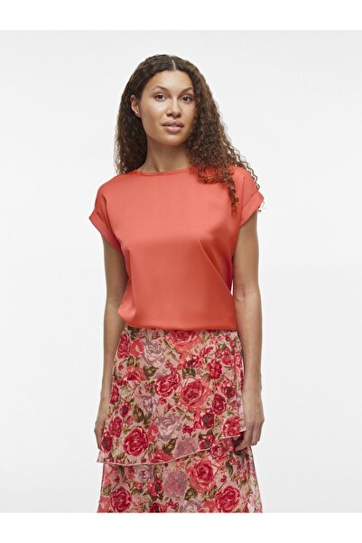 VILA Oberteil mit kurzen Ärmeln VIELLETTE