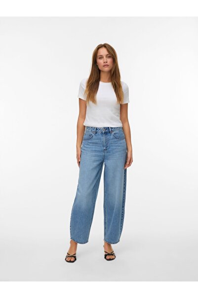Vero Moda Mom Jeans VMBILLIE Hohe Taille Barrel Fit Jeans