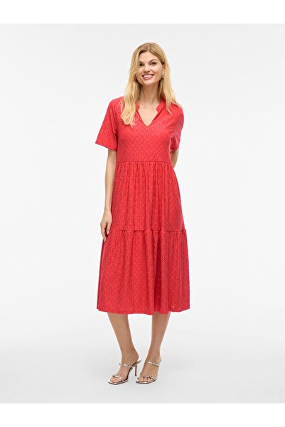 VILA Maxikleid Kurzarm