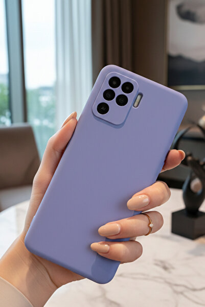 Hatreds Oppo Reno 5 Lite Uyumlu İçi Kadife Mat Renkli Kamera Korumalı Kılıf -...