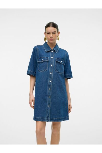Vero Moda Jeanskleid VMFENJA Kurzes Kleid