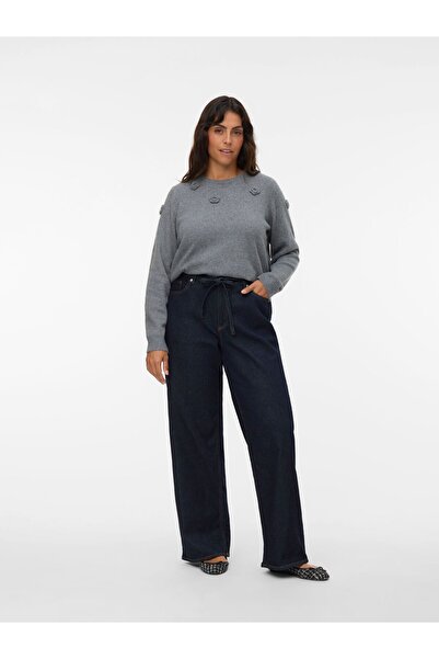 Veromoda Curve Weit geschnitten VMCTESSA Hohe Taille Weiter Beinschnitt Jeans