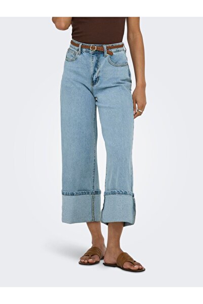 ONLY Jeans mit weitem Bein ONLMADISON Hohe Taille Weiter Beinschnitt Jeans