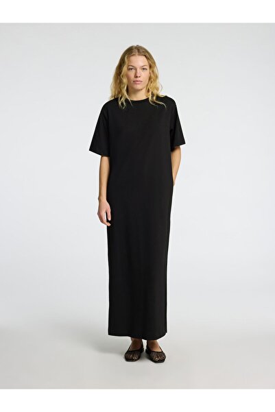 Selected Femme Kleid mit kurzen Ärmeln Maxi