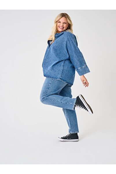 Only Carmakoma Straight-Fit jeans CAREMILY Hohe Taille Gerade geschnitten Jeans