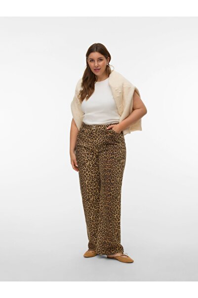 Veromoda Curve Weit geschnitten VMCTESSA Hohe Taille Weiter Beinschnitt Jeans