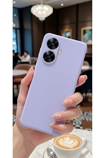 AQUA AKSESUAR Realme C55 Kılıf Kadife İç Yüzeyli Soft Renkli Yumuşak AA++ Kal...