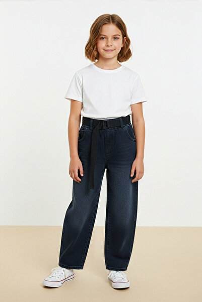 Fulla Moda Pantaloni largi pentru băieți, 100% bumbac, cu curea