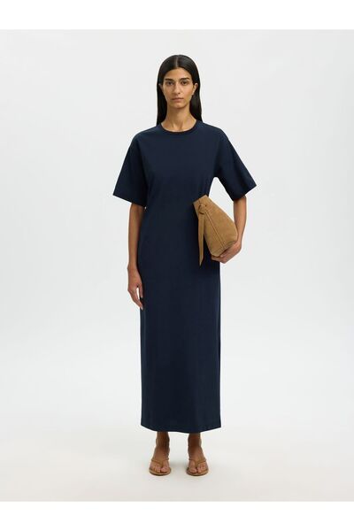 Selected Femme Kleid mit kurzen Ärmeln Maxi