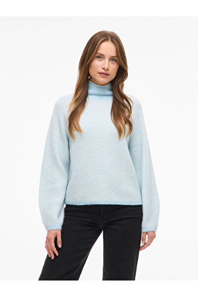 VILA Strickpullover Stehkragen