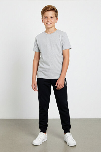 Fulla Moda Text Printed Pocket Zippered Boys' Jogger Sweatpants