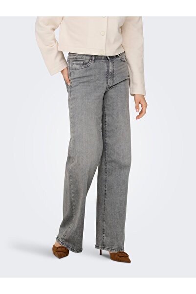 JDY Jeans mit weitem Bein JDYFELINA-FINA Hohe Taille Weiter Beinschnitt Jeans