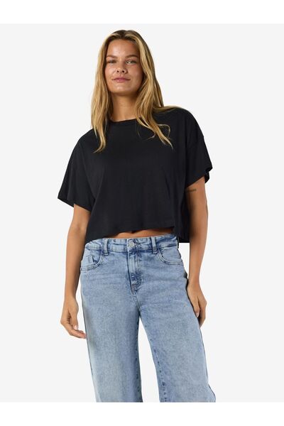 Noisy May Schwarze Bluse für Damen/Mädchen