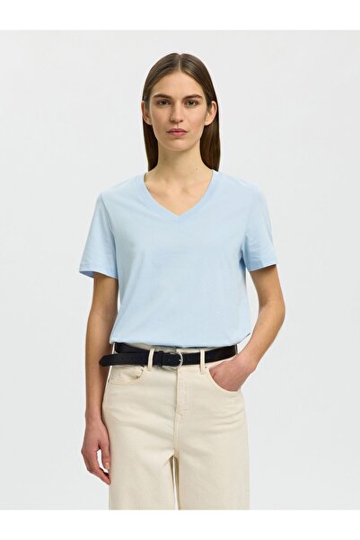 Selected Femme T-Shirt Klassisches V-neck