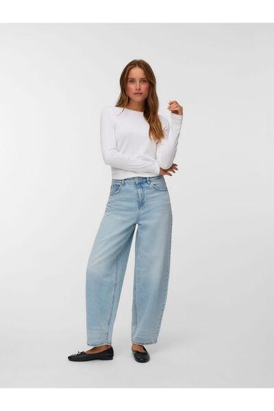 Vero Moda Mom Jeans VMBILLIE Hohe Taille Barrel Fit Jeans