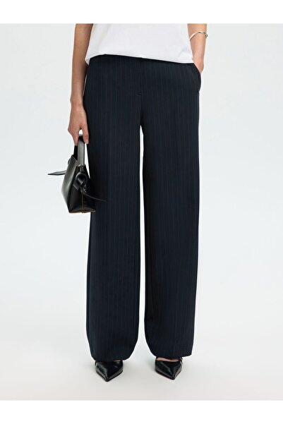 Selected Femme Hose Viskosemix Nadelstreifen