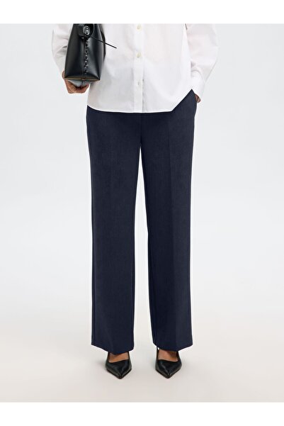 SELECTED Hose mit weitem Bein Viskosemix