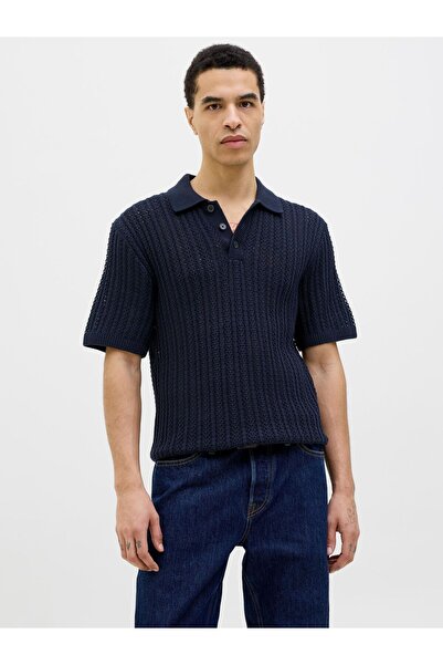 Jack & Jones Premium Pletené polo tričko jednobarevné